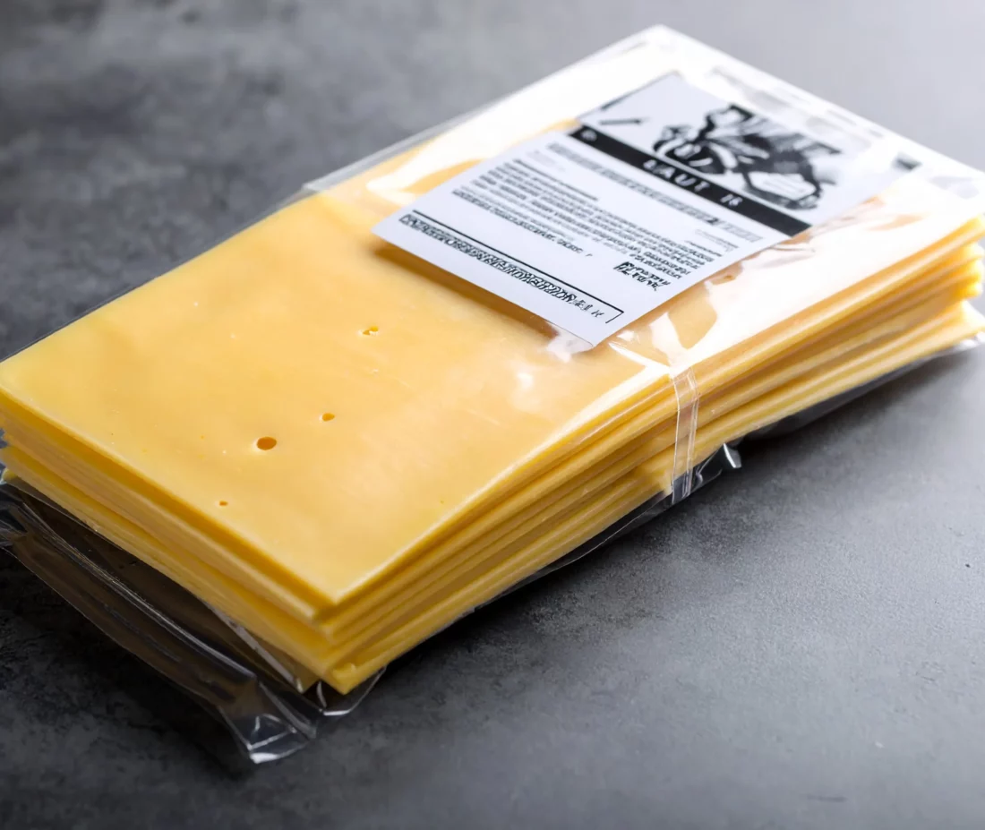 Plakjes kaas in flowpack verpakking