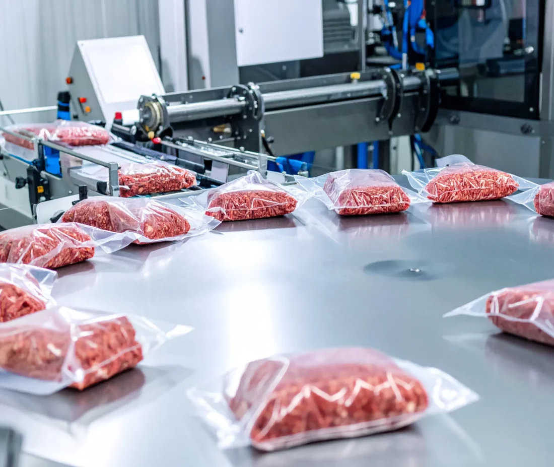 Flowpack zakjes rundergehakt - ready meals - vlees