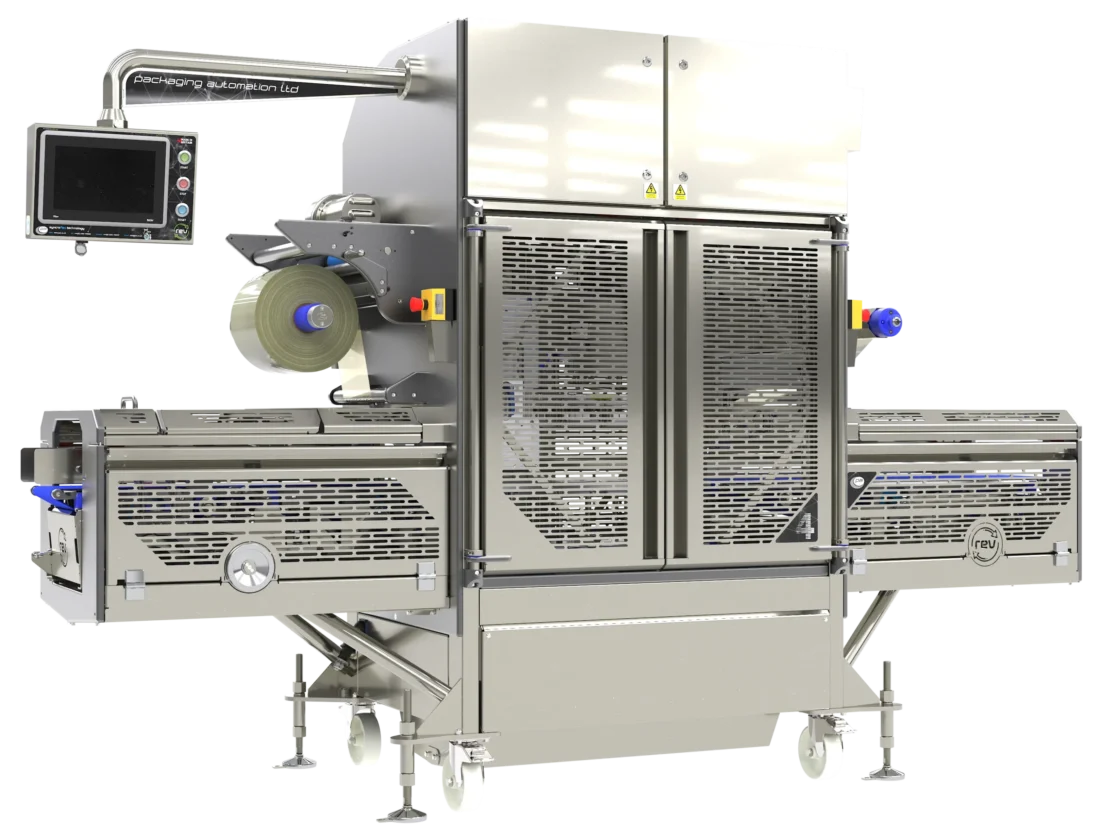 Packaging Automation REV4 topseal trayseal machine aanzicht linksvoor